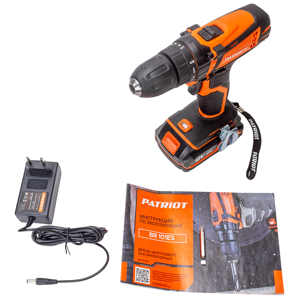 Дрель-шуруповерт аккумуляторная Patriot BR 101ES, 12В