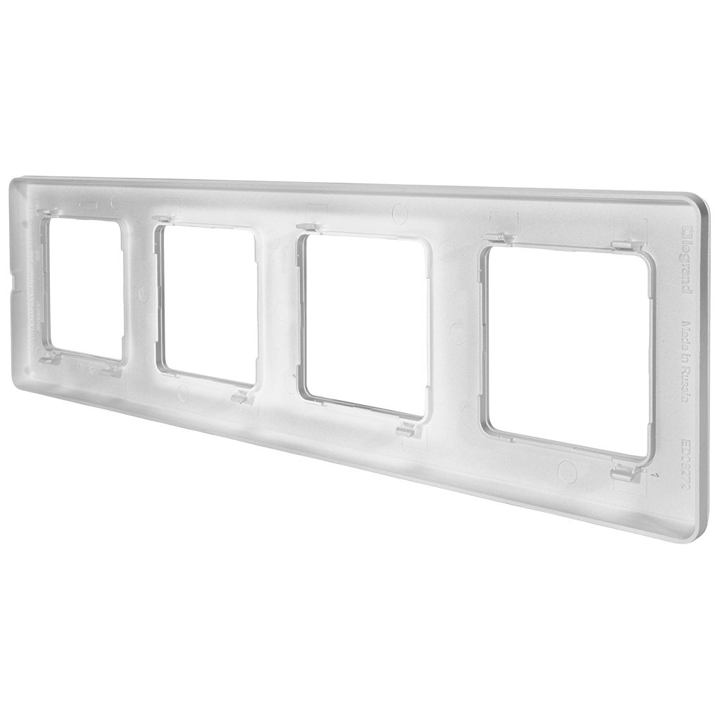 Рамка Legrand Inspiria, 4-местная, алюминий