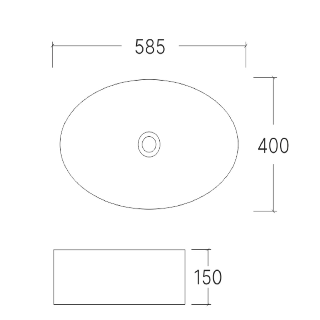 Умывальник накладной Eva Gold А252, овальный, белый