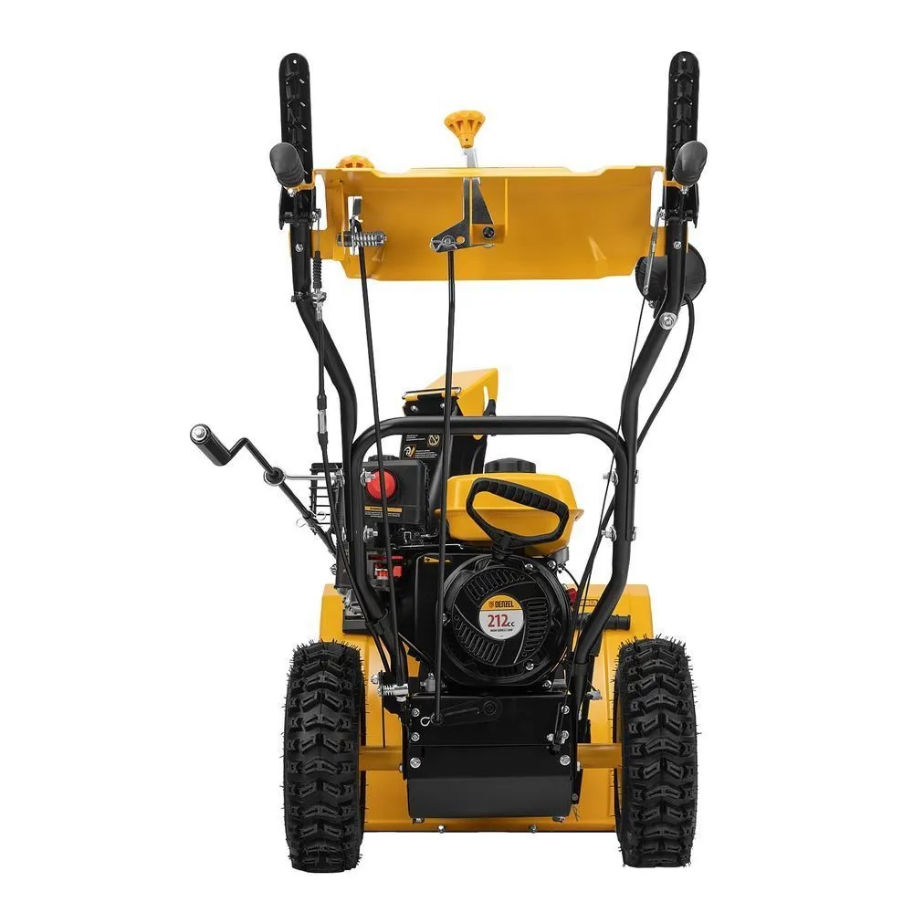 Снегоуборочная машина бензиновая Denzel SWB-600, ручной старт, с функцией подметания, 2 насадки