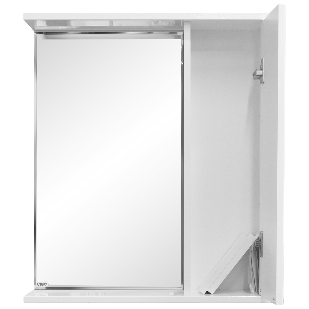 Шкаф с зеркалом Callao 60, правый, белый