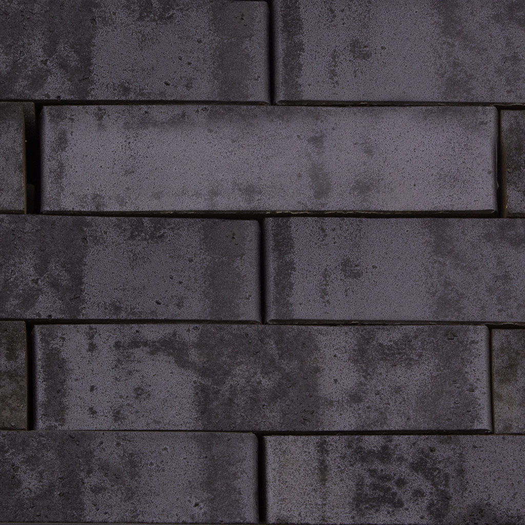 Кирпич лицевой керамический Старооскольский Recke Krator, черный (Art 5-32-00-0-12), рельефный, 1,0НФ, М200-250, (480шт, упаковка) фото №2