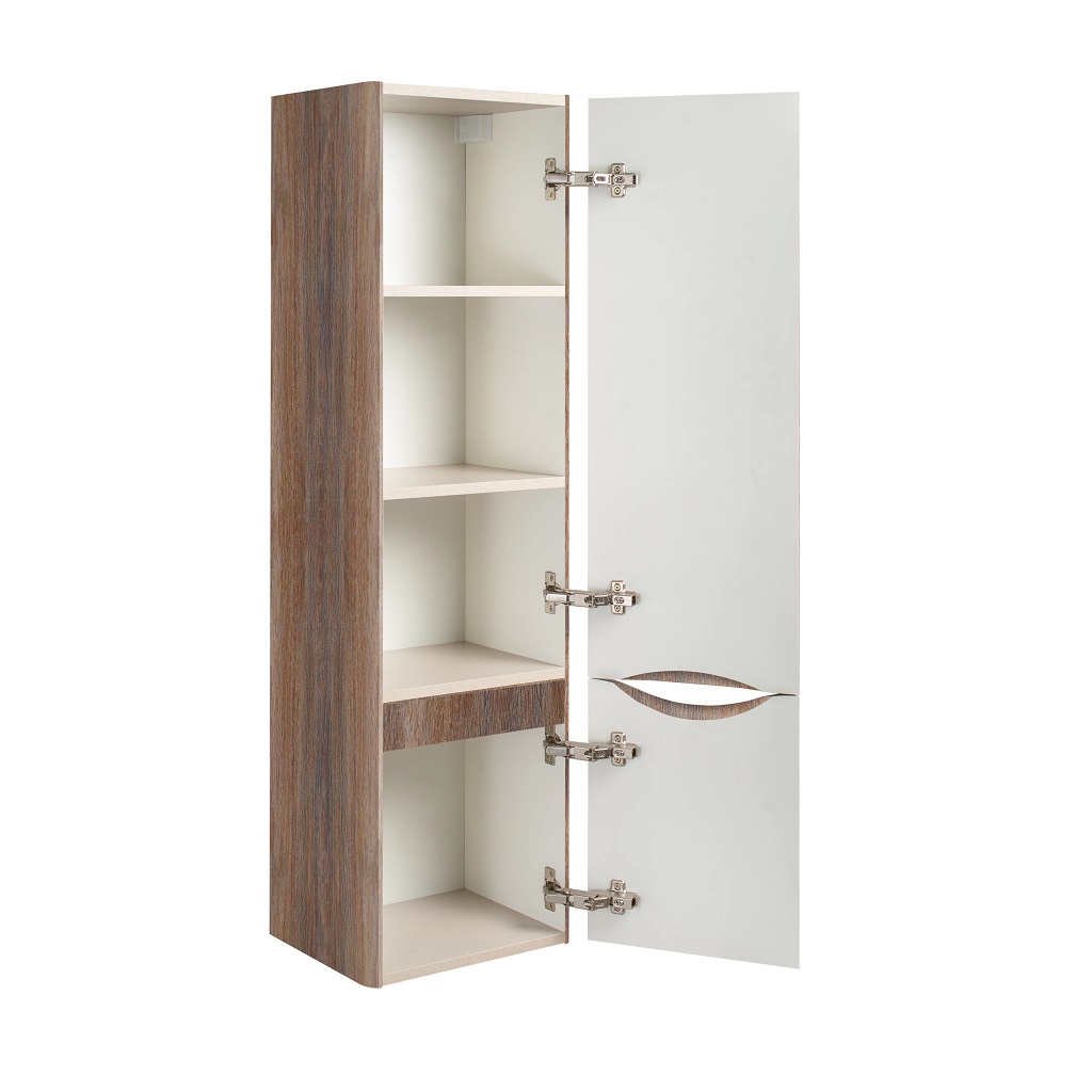 Шкаф-пенал Тоскана 35, темное дерево, подвесной, правый