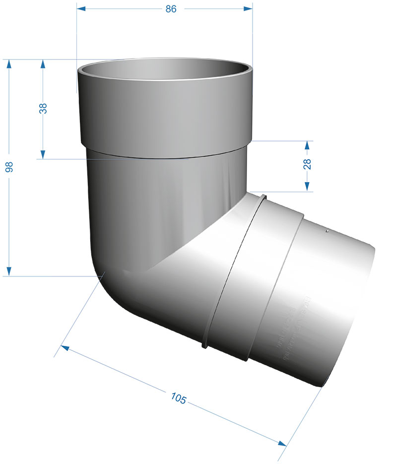 Колено водосточное Дёке Premium, 72 градусов, шоколад