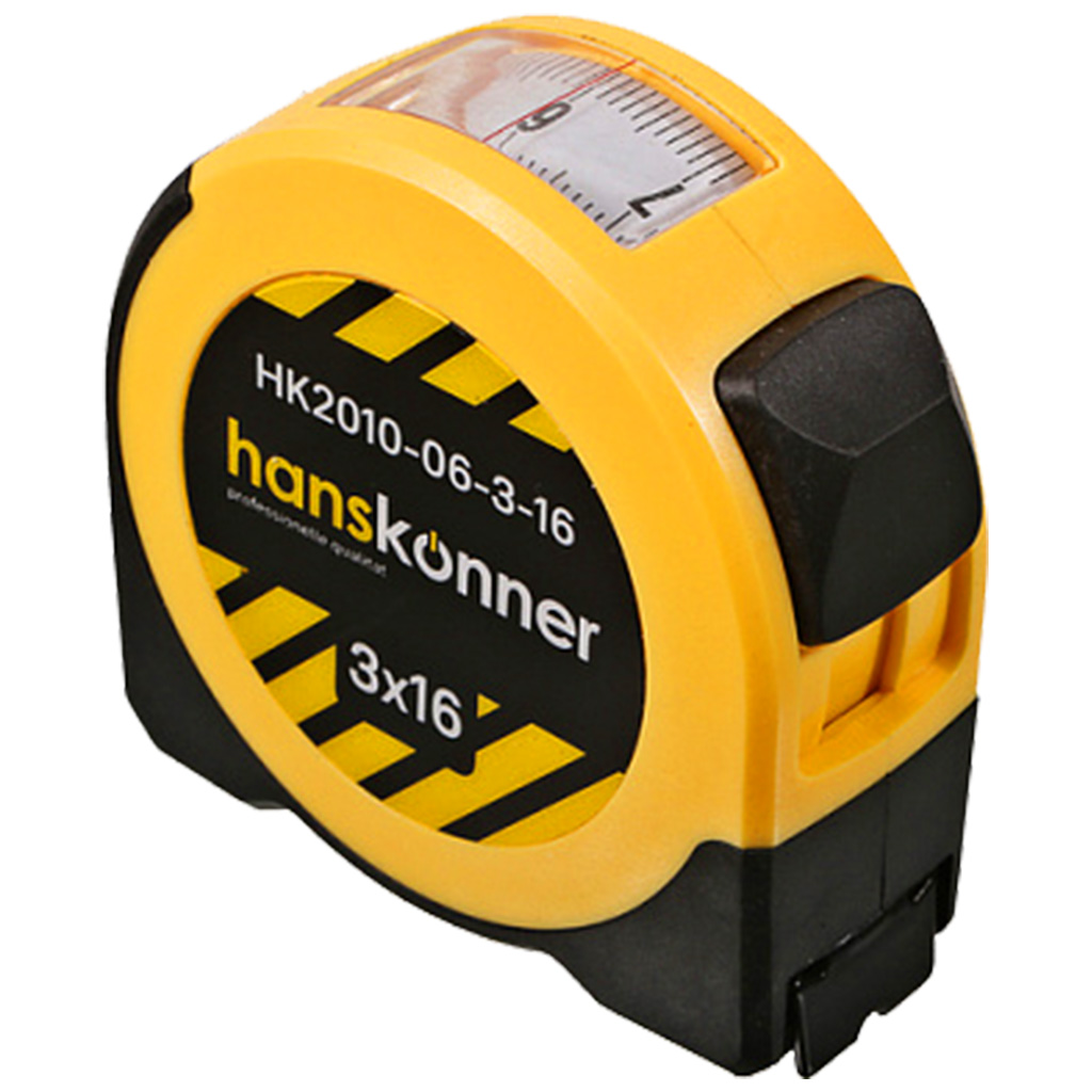 Рулетка Hanskonner, окно автосуммы с корпусом рулетки, 3м x16мм
