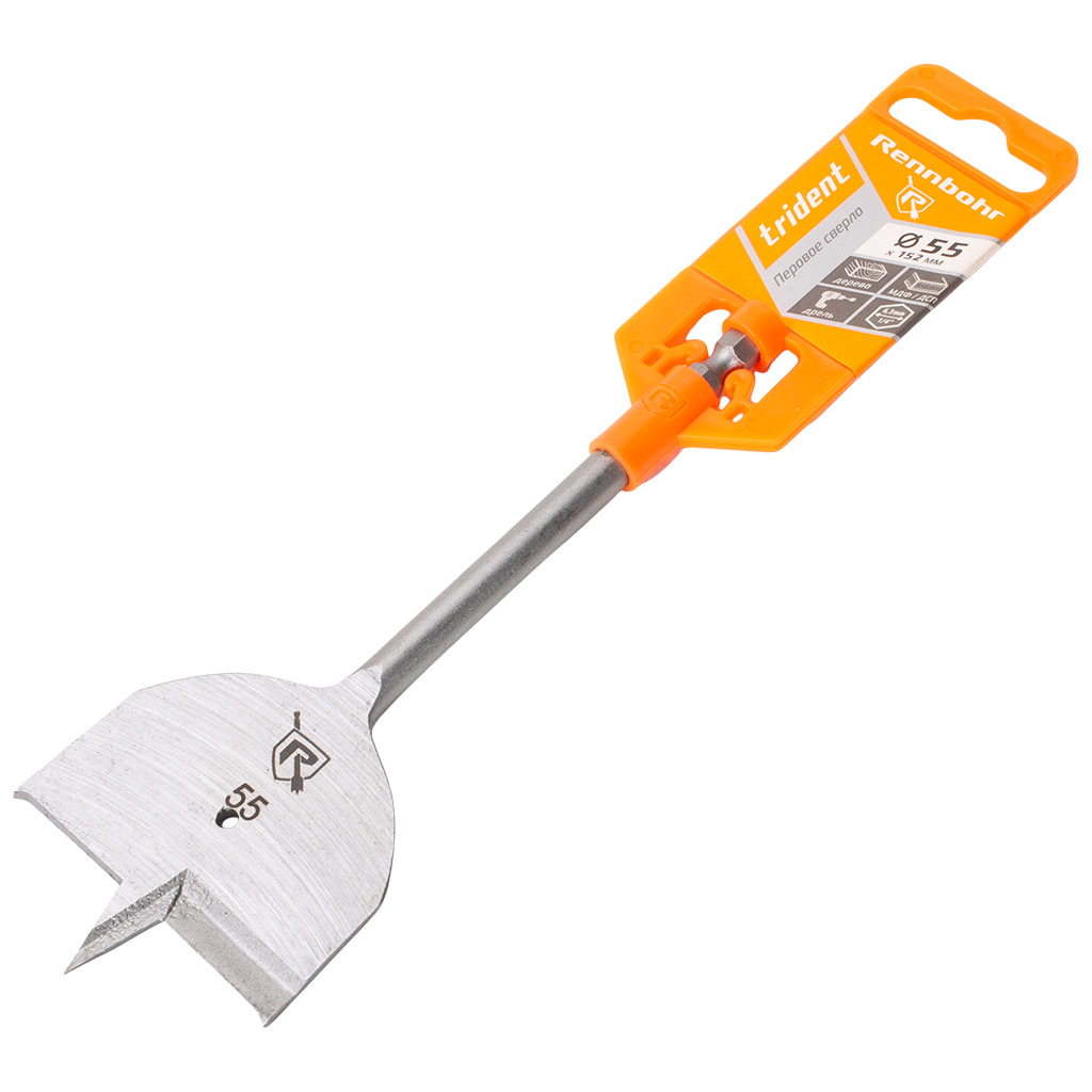 Сверло по дереву Rennbohr, перовое, 55х152мм