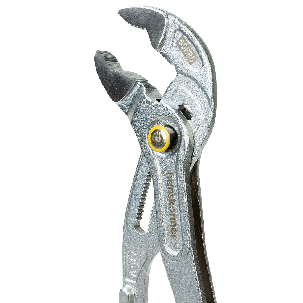Клещи переставные Hanskonner, кнопочный шарнир, зев 70мм, 300мм