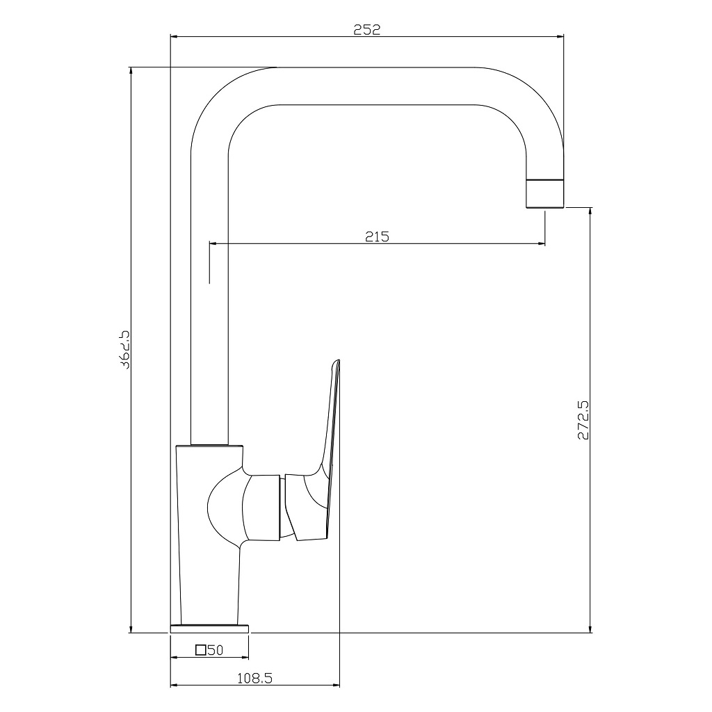 Смеситель Rossinka RS46-23, для кухни