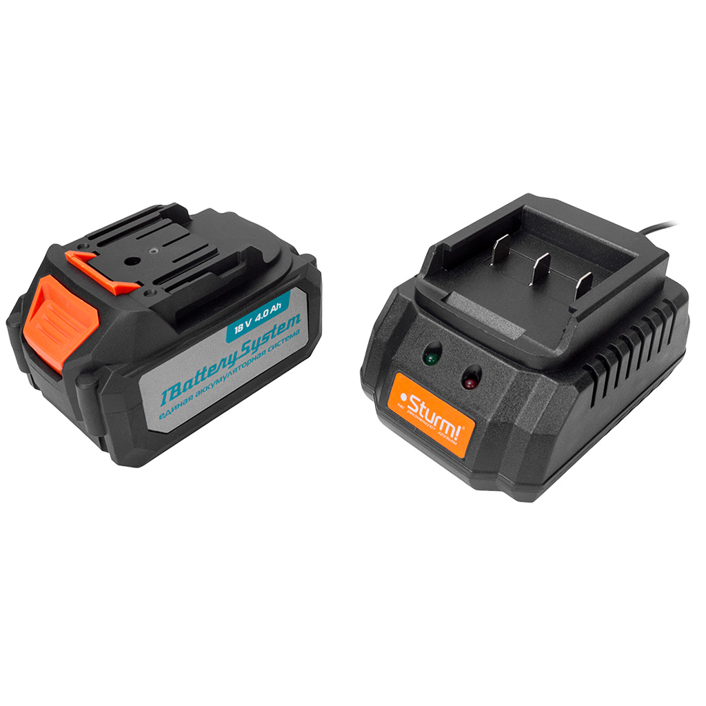 Пила цепная Sturm! CSC1811/BL, аккумуляторная, 18Вт, шина 20", с АКБ 4 Ач и ЗУ SBP1804/SBC1821