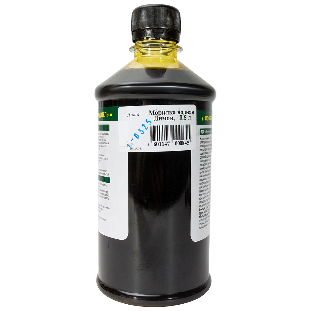 Морилка водная Новбытхим, влагостойкая, Лимон, 0.5 л
