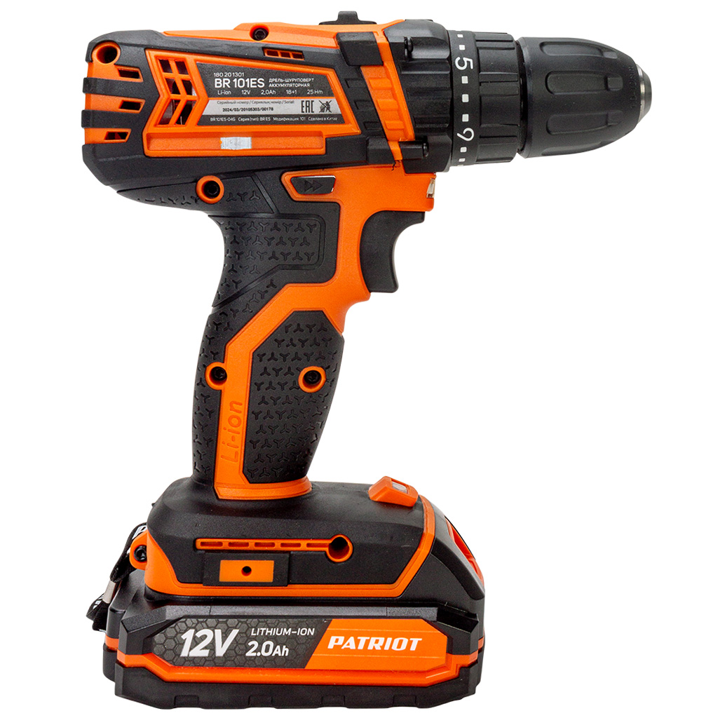 Дрель-шуруповерт аккумуляторная Patriot BR 101ES, 12В