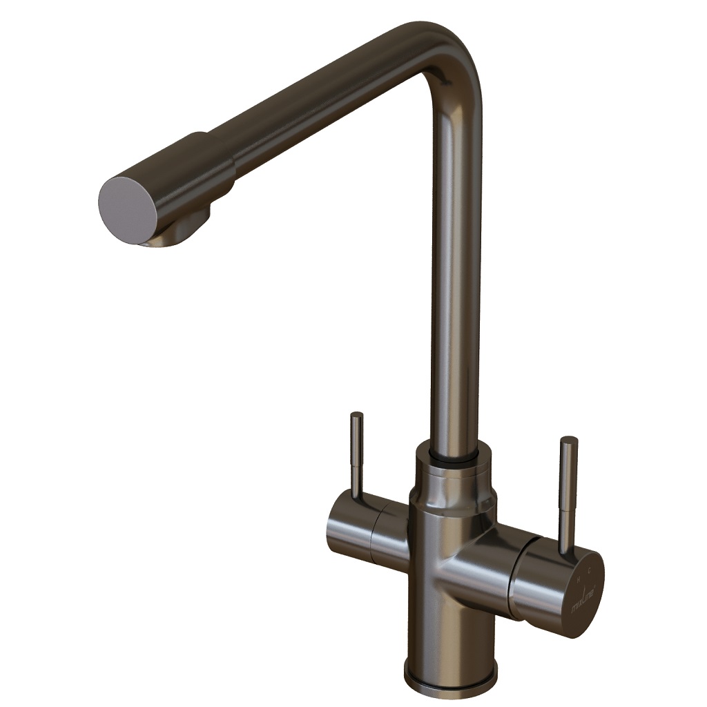 Смеситель Mixline MLSS-0320BL, для кухни, графит