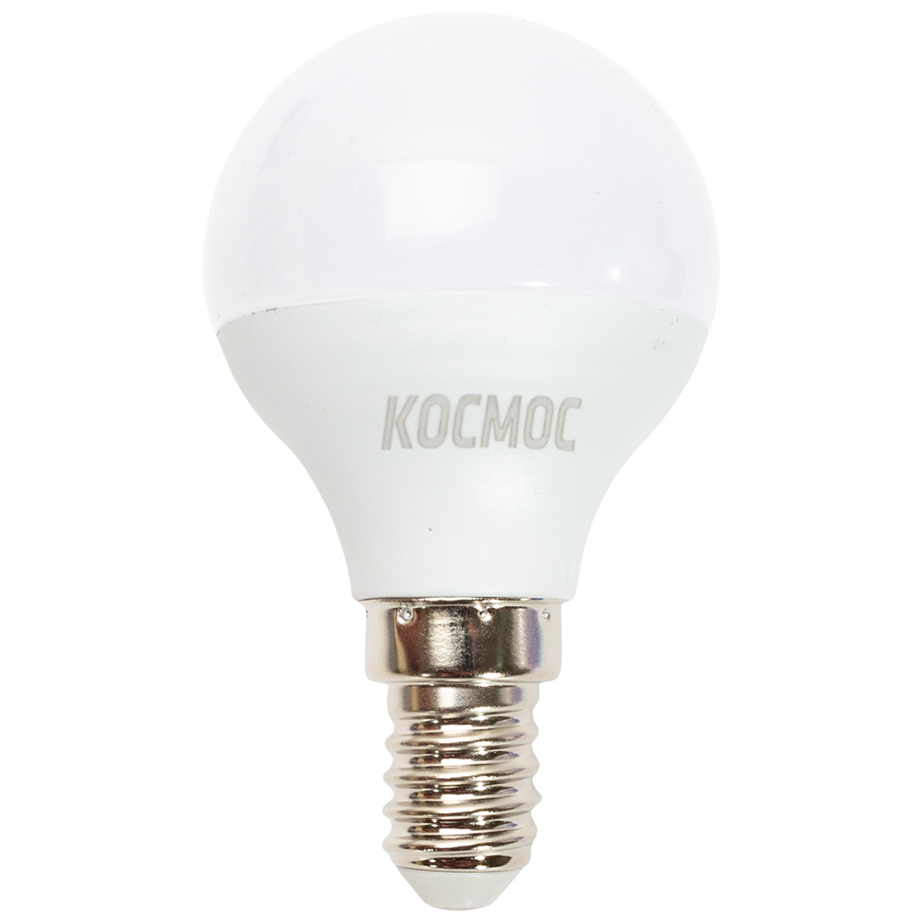 Лампа светодиодная Космос, шар, 10.5Вт, Е14, 6500К