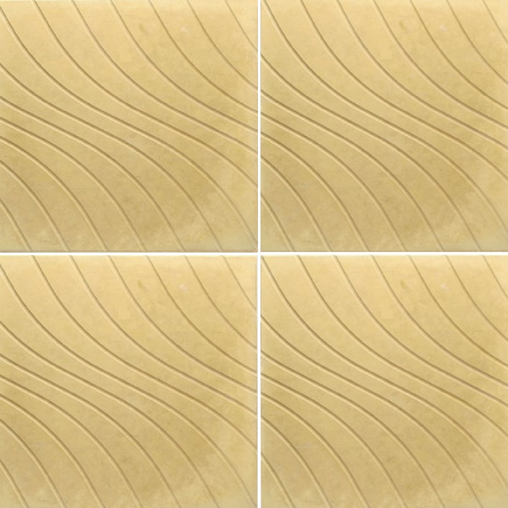 Плитка тротуарная "Волна",  300х300мм, желтая