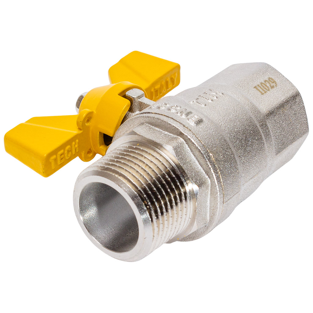 Кран газовый TIM, шаровый, 3/4'' г-ш, бабочка