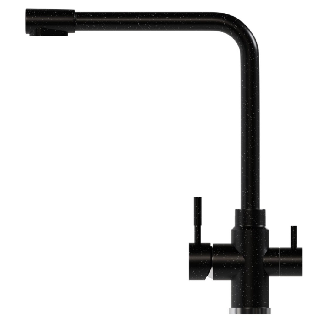 Смеситель для кухни Mixline ML-GS13, с фильтром для питьевой воды, черный