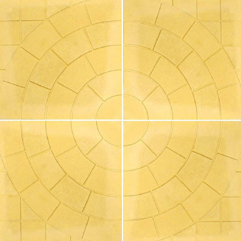 Плитка тротуарная "Колодец", 300х300мм, желтая