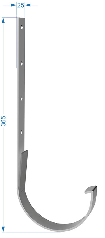 Кронштейн желоба водосточного Дёке Premium, 300м, металлический, пломбир