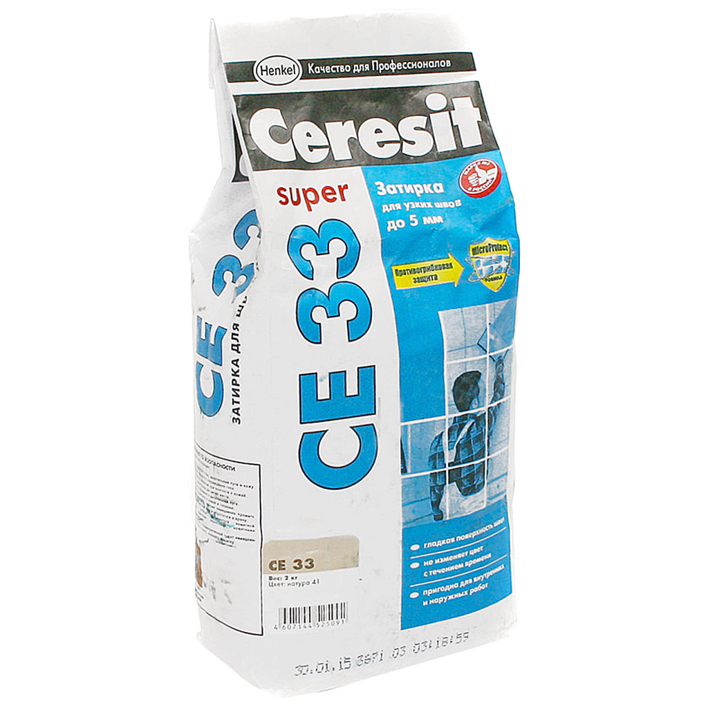 Затирка для швов Ceresit СЕ33, 41 натура, 2 кг