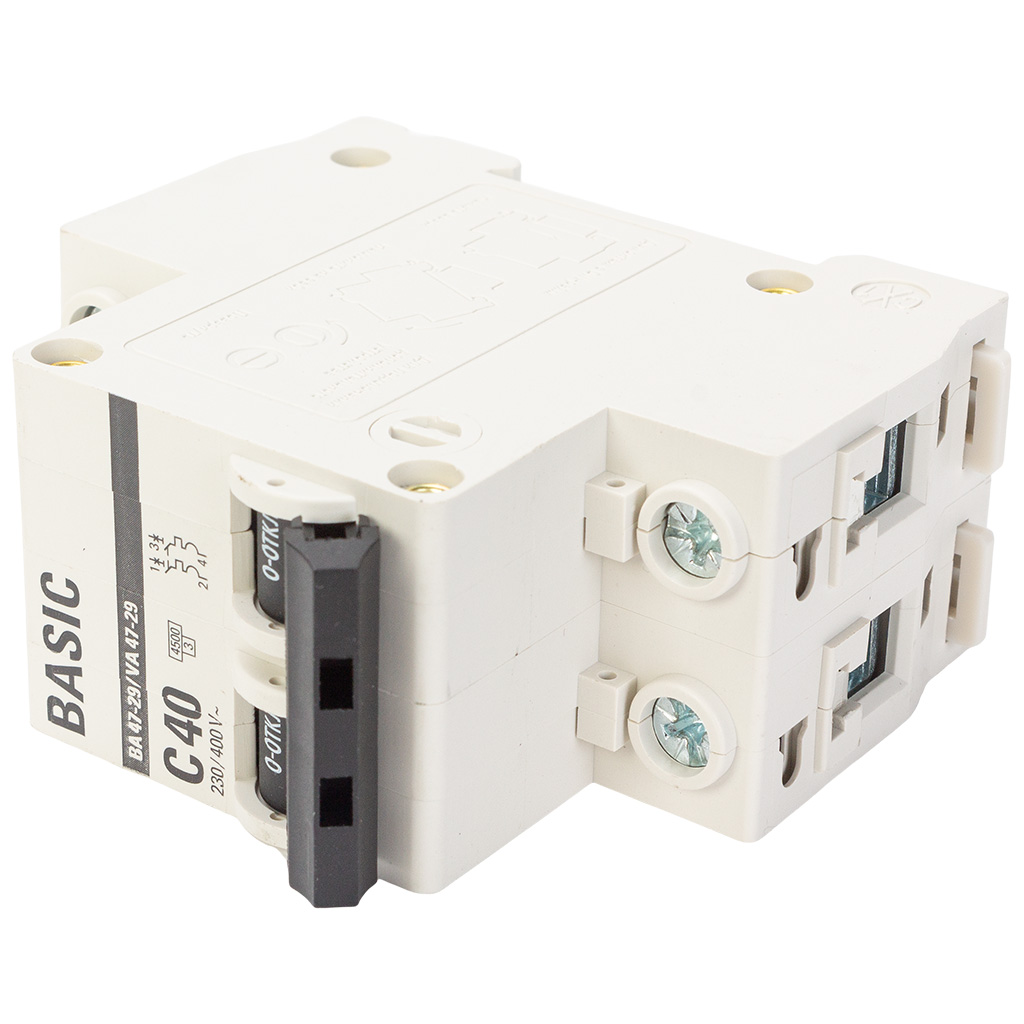 Выключатель автоматический ВА47-29 EKF, 2 полюсный, 40А С 4.5кА