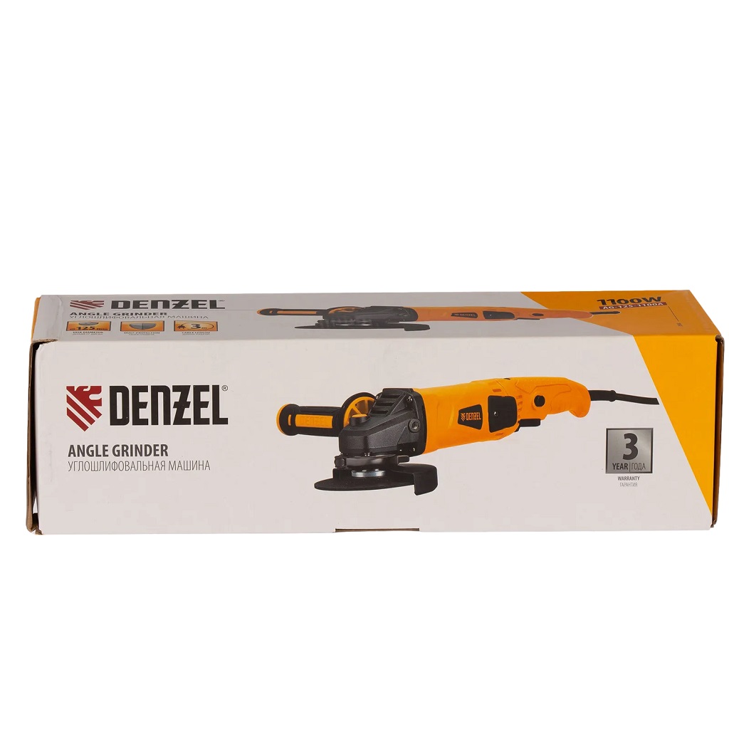 Углошлифовальная машина Denzel AG125-1100A, 1100Вт