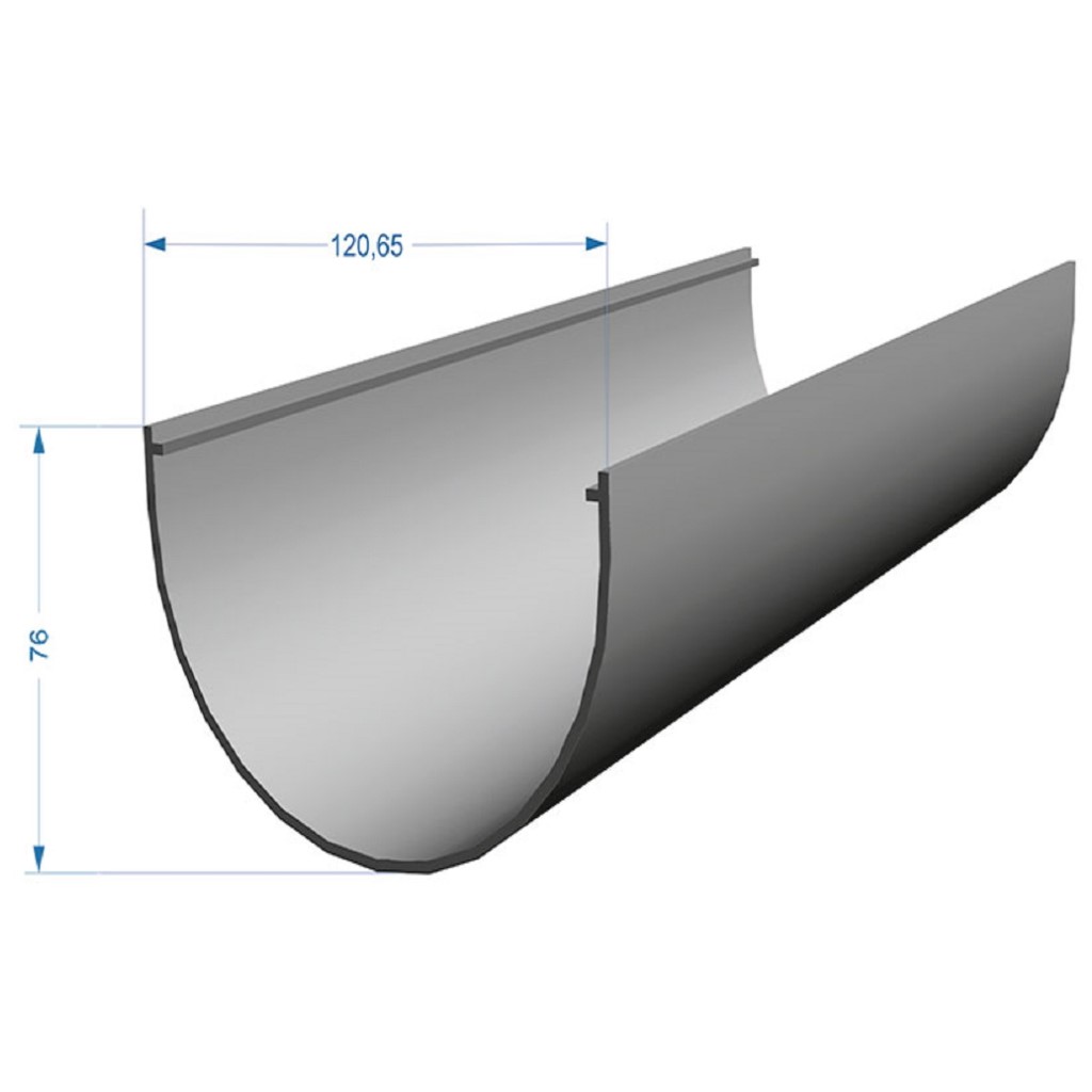 Желоб водосточный Дёке Premium, d-120мм, 3м, пломбир