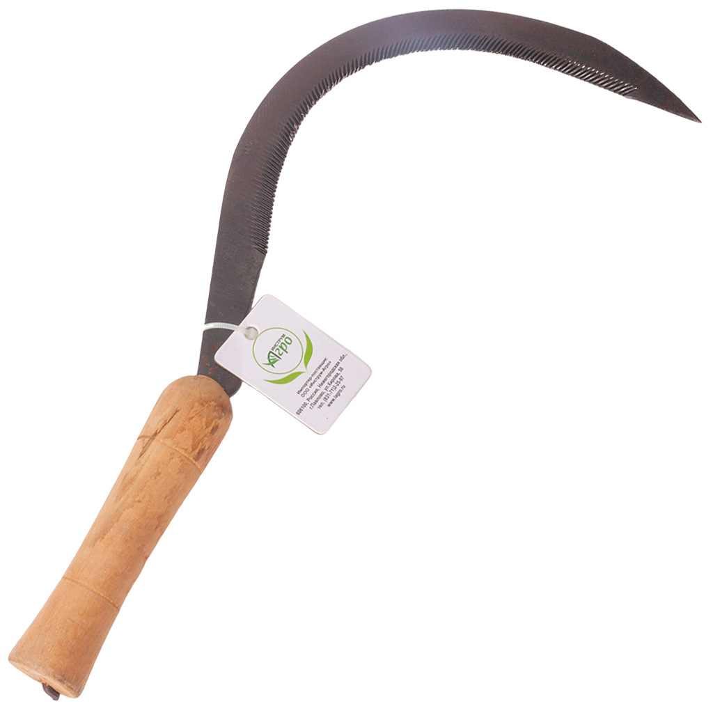 Серп садовый, деревянная ручка, 300мм