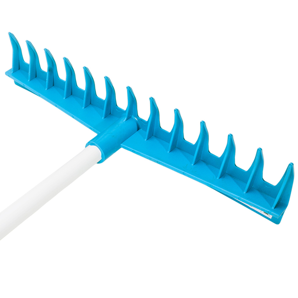 Грабли прямые 13 зубьев, пластик, металл черенок, Palisad