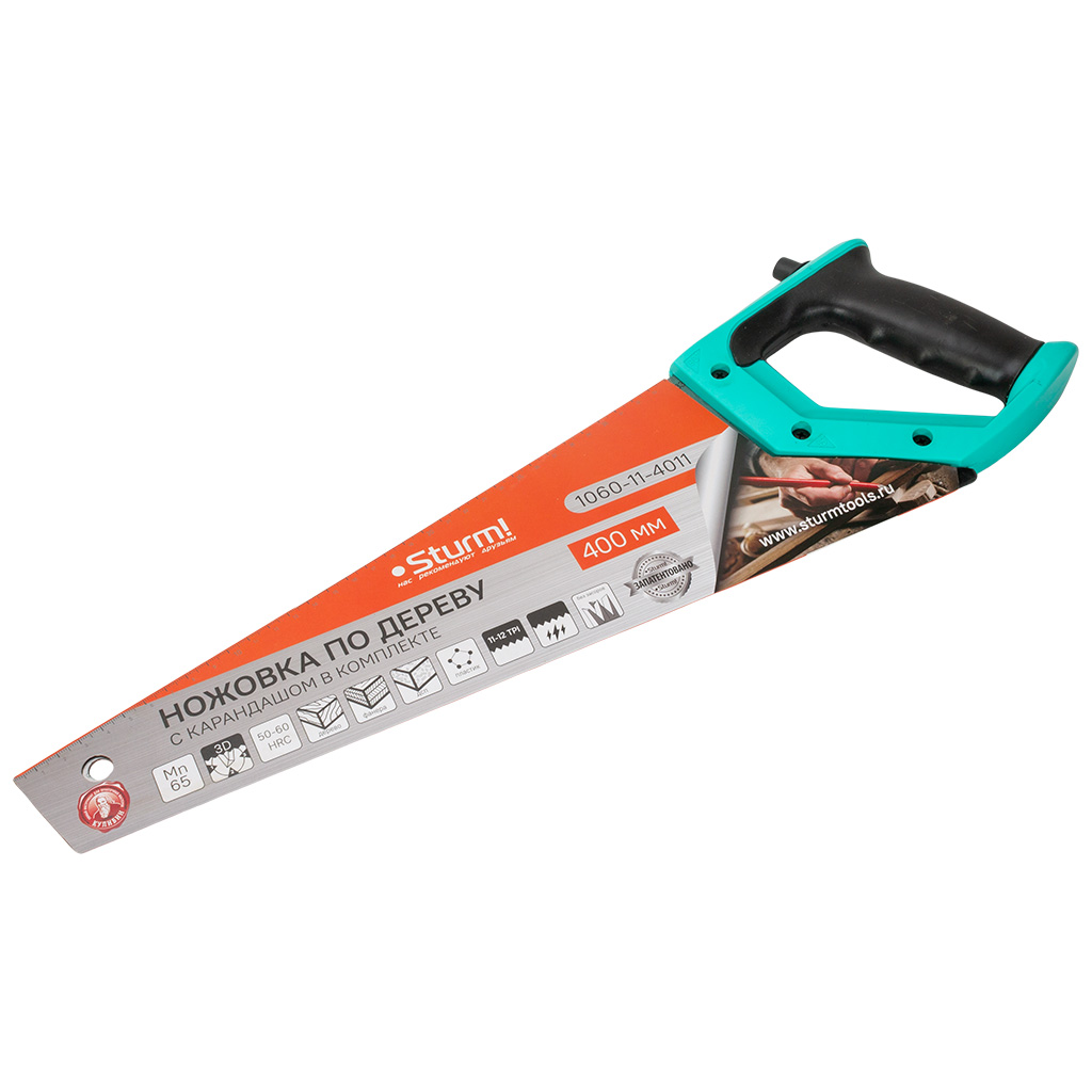 Ножовка Sturm!, по дереву, 400мм