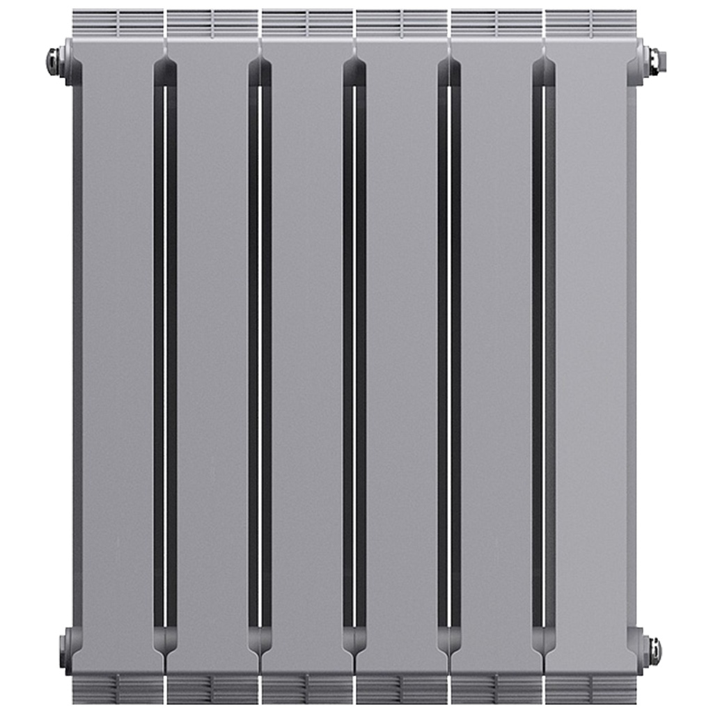 Радиатор Royal Thermo, PianoForte /Silver Satin, 6 секции, 500, биметалл