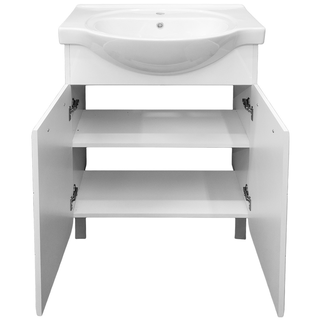 Тумба Эрика 70 с умывальником Эрика, белая