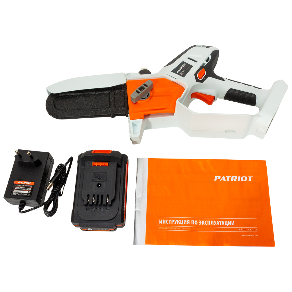 Пила аккумуляторная цепная Patriot CS 215 UES, 21Вт, мини