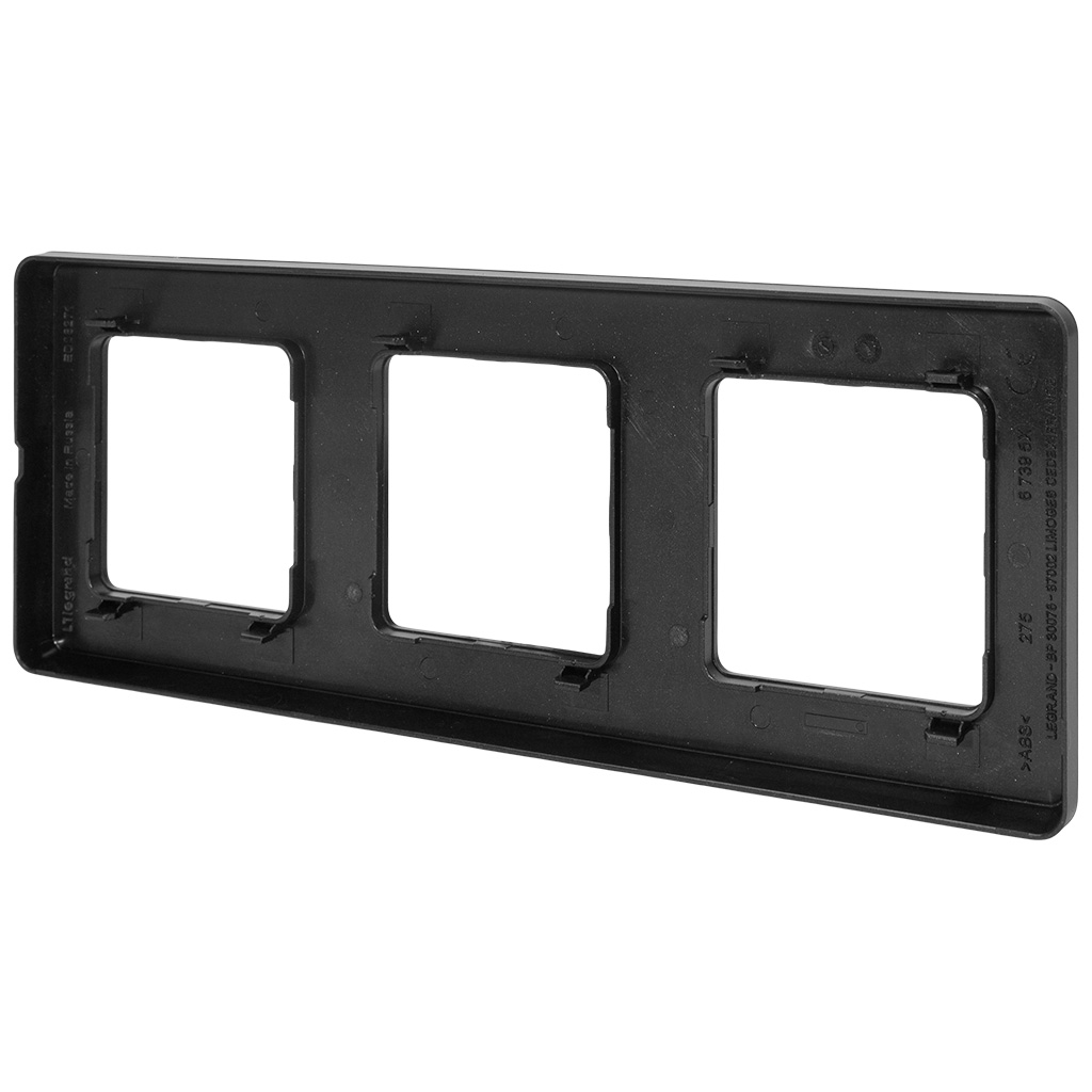 Рамка Legrand Inspiria, 3-местная, антрацит