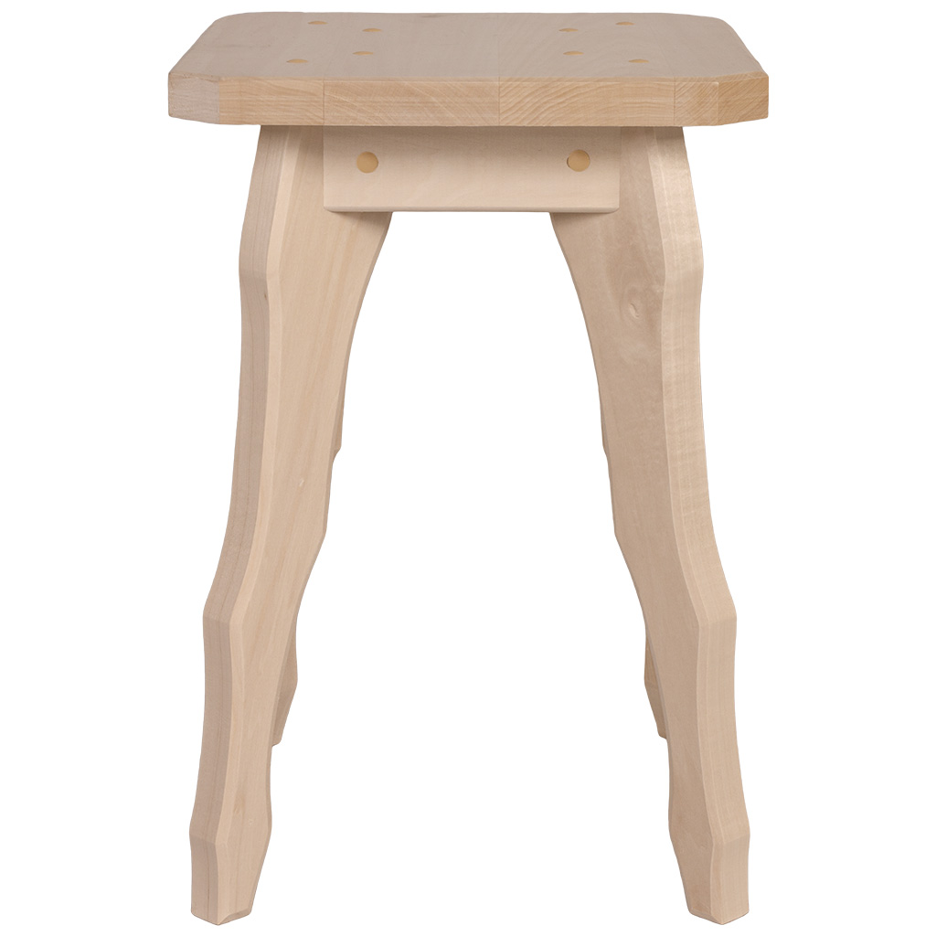 Табуретка с резными ножками, 300мм х 300мм х 420мм, липа