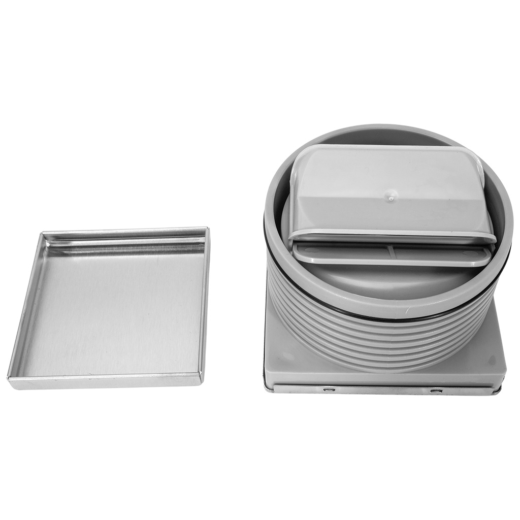 Трап Tim, горизонтальный выпуск, для внутренней канализации D50мм, 150х150мм