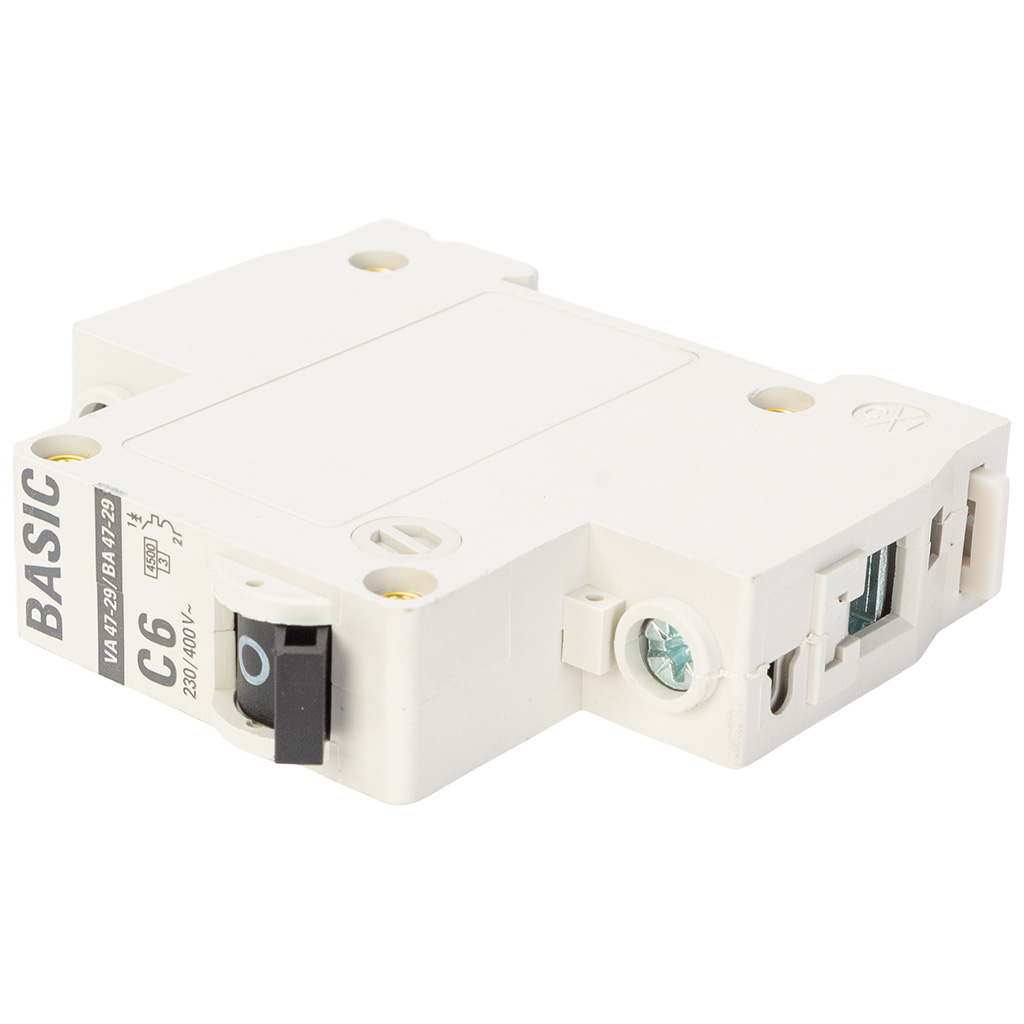 Выключатель автоматический ВА47-29 EKF, 1 полюсный, 6А С 4.5кА