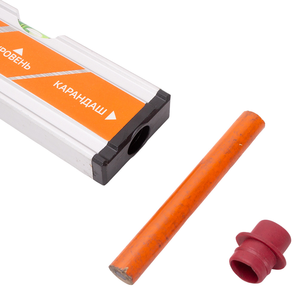 Угольник Sturm! с уровнем и карандашом, стальной, 250мм