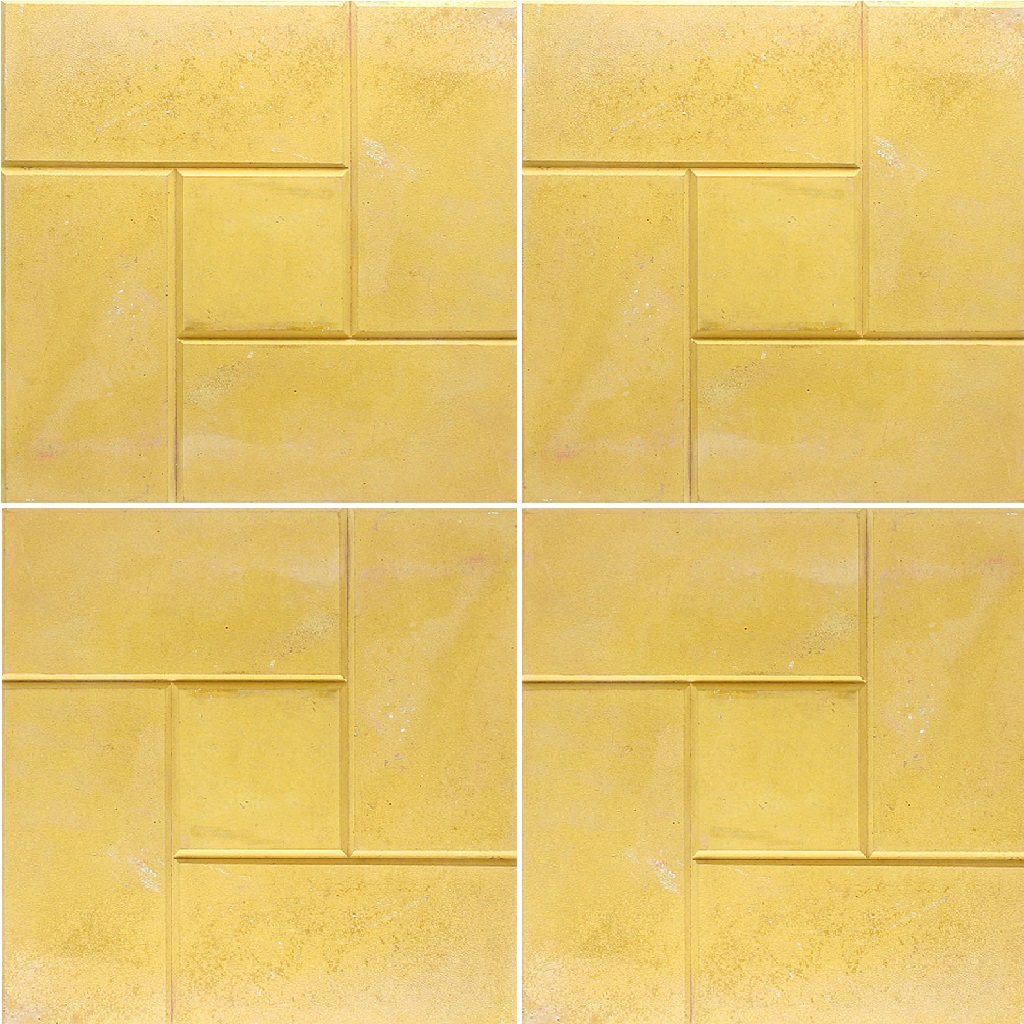 Плитка тротуарная "4 кирпича" 300х300мм, желтая