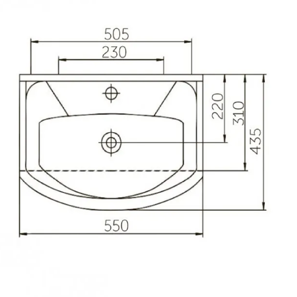 Тумба Srping 55 c умывальником Элеганс 55, белая