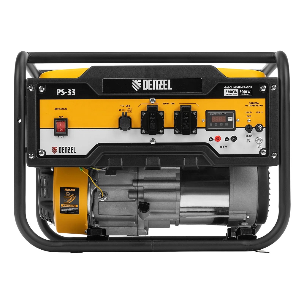 Генератор бензиновый Denzel PS-33, 3.3кВт