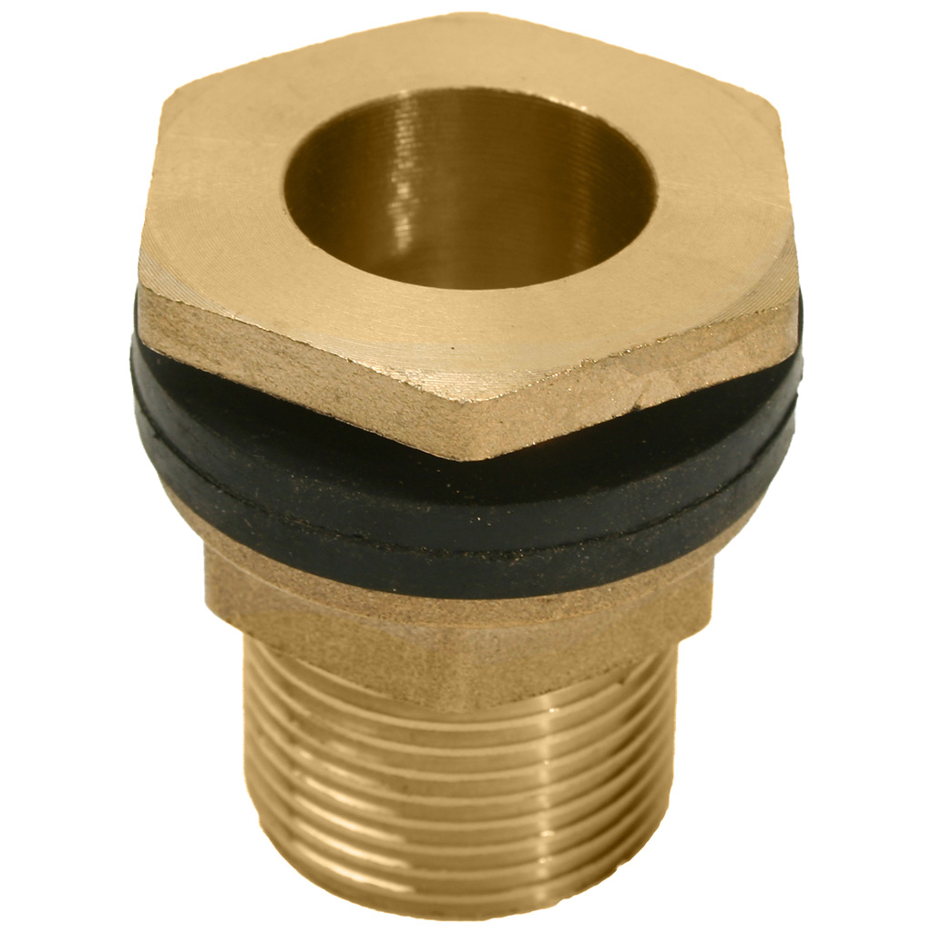 Переходник с фланцем для резервуара, никель, 3/4"