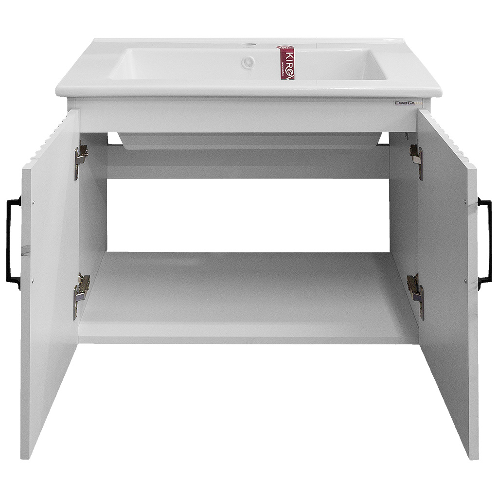 Тумба Bruklin 75 с умывальником Оскар 75, мрамор