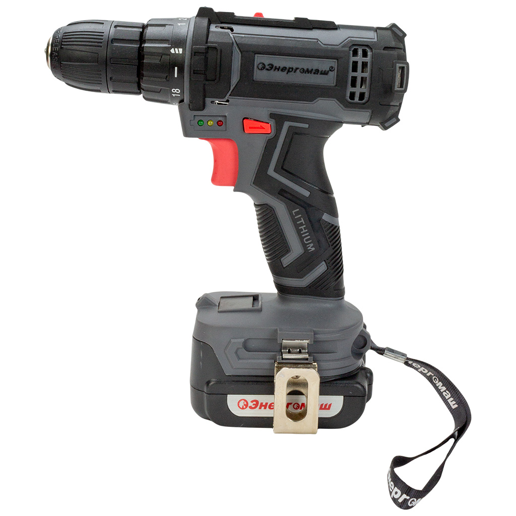 Дрель-шуруповерт аккумуляторная Энергомаш "Гарант" ДШ1-18Л, 14В