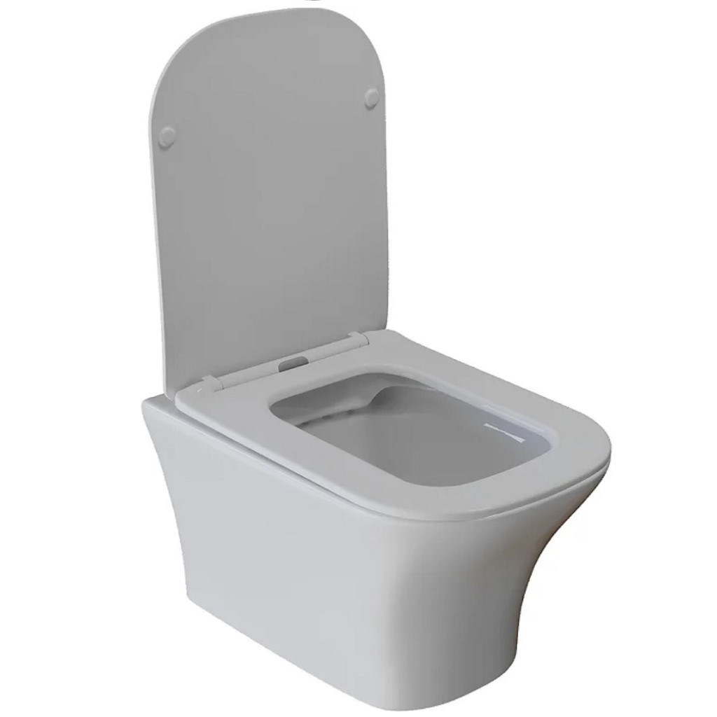 Унитаз подвесной WAVE CITY, безободковый, с плавным закрыванием