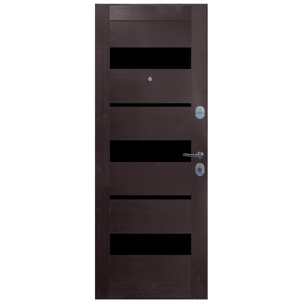 Дверь металлическая Гарда Царга, Темный кипарис, муар, 860х2050х75мм, правая