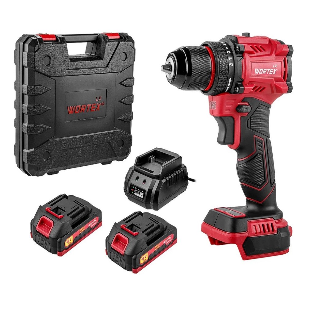Дрель-шуруповерт аккумуляторная Wortex LX BD 1815-1 Li, 18В
