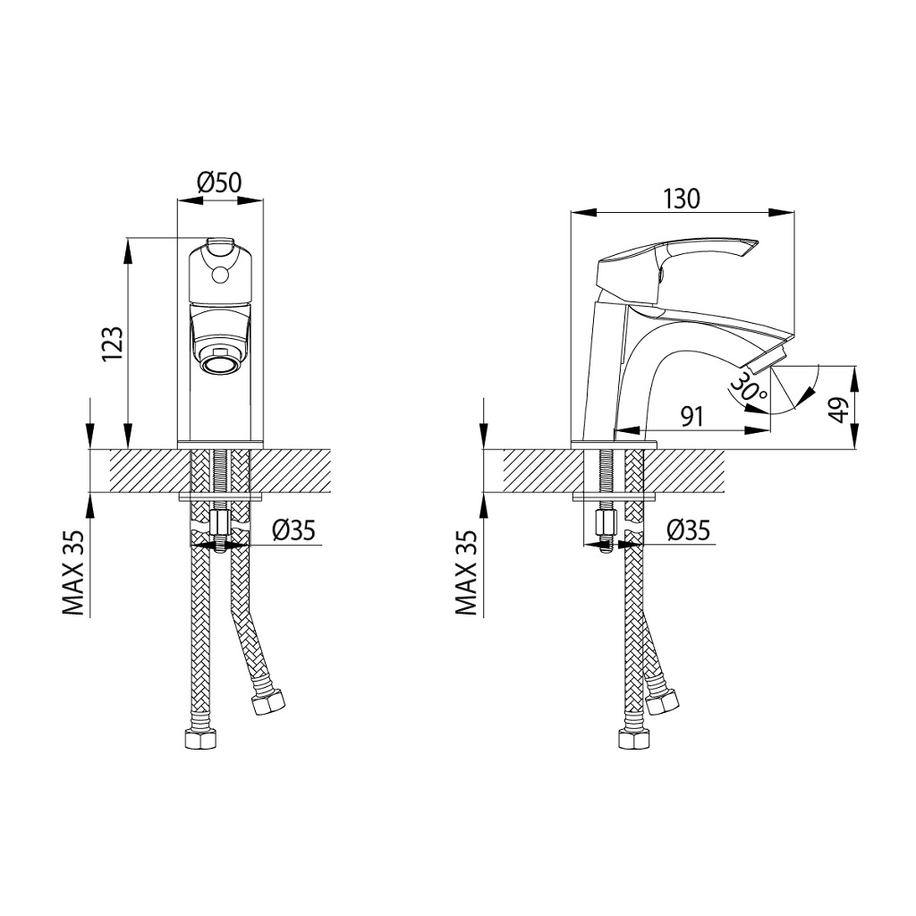 Смеситель Lemark Plus Strike LM1106C, для умывальника