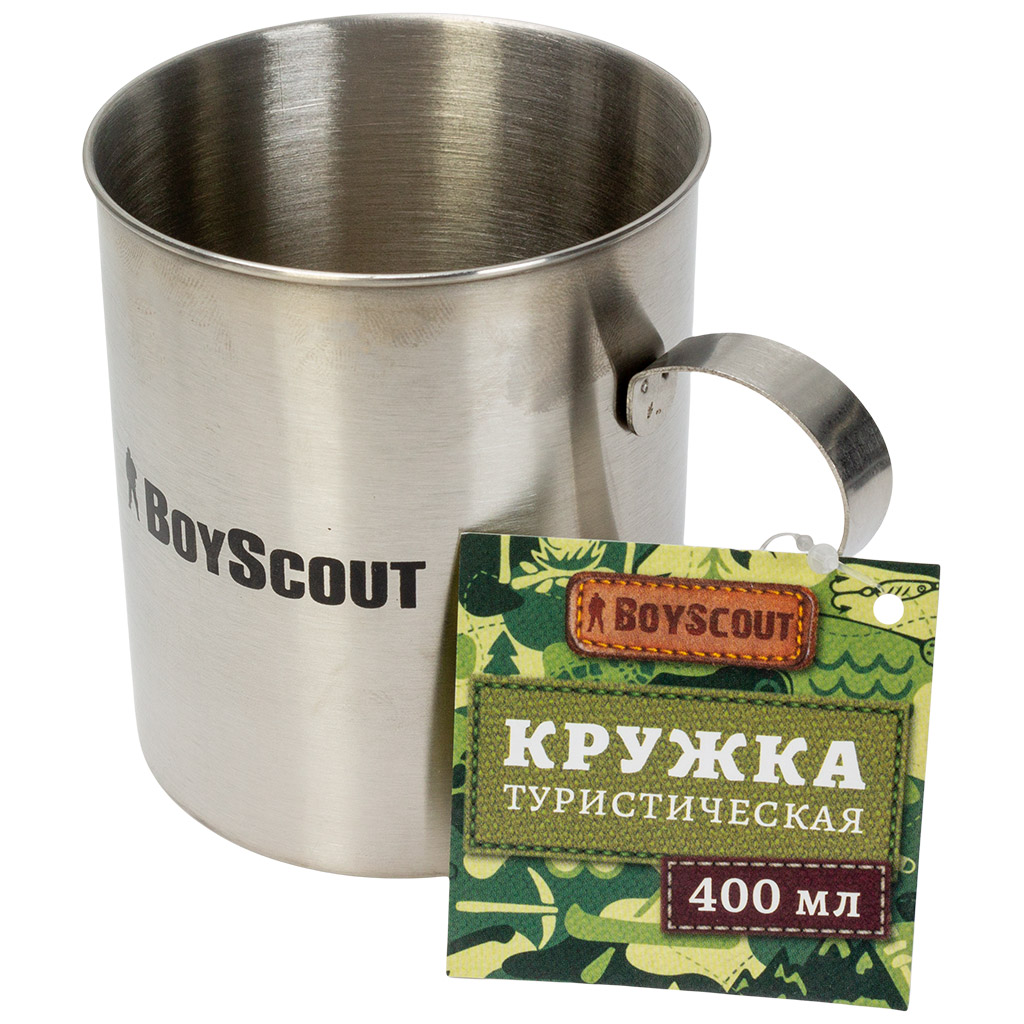 Кружка туристическая Boyscout, нержавеющая сталь, 400мл