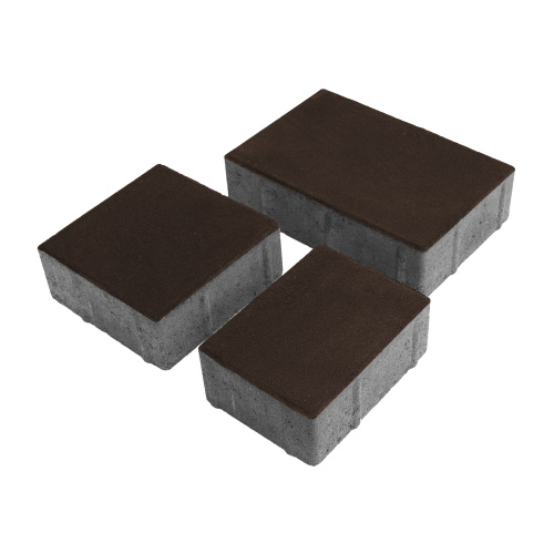 Плитка тротуарная прессованная "Европа", Зенит Черноземье, 3 формы, коричневая, 60мм, 13.36м2/уп.