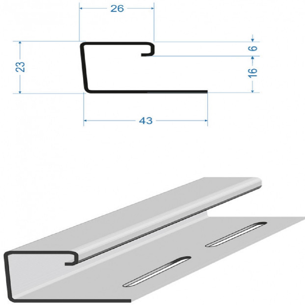 J-профиль Дёке Premium, сандал, 3000мм